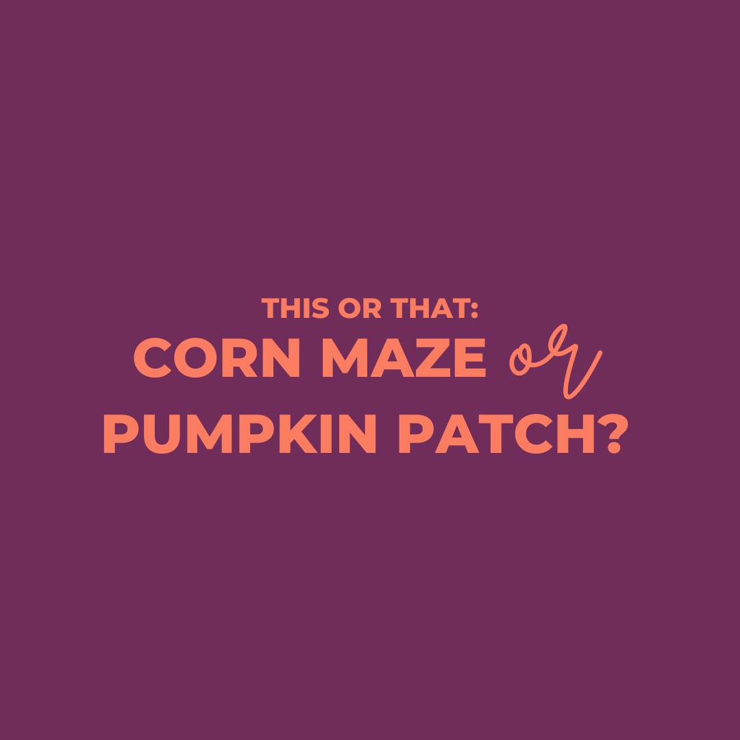 What’s your favorite of these two Fall activities? I LOVE a good pumpkin patch! Bonus points if you include a pic 👇😉