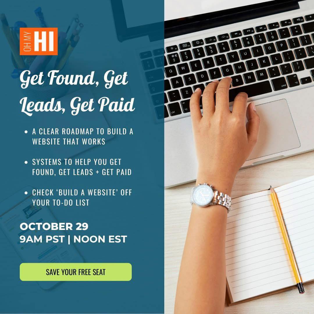 Calling all small business owners, independent consultants and/or authors who have been thinking “I should have a website, but I don’t know where to start!”, I got you!

I have personally built a website using the Oh My Hi platform (link in the comments for an example of what your site can look like!), and if I can do it, anyone can do it! 

The Oh My Hi home office is hosting a FREE workshop this Wednesday at noon EST. Get registered, get information, then decide if it’s right for you. You are not committing to anything by attending the workshop. It’s just the first step in taking your business to the next level! It’s one of the best decisions you’ll make for your business!

Click here to register: https://ohmyhi.com/lp/get-found/?aff=294